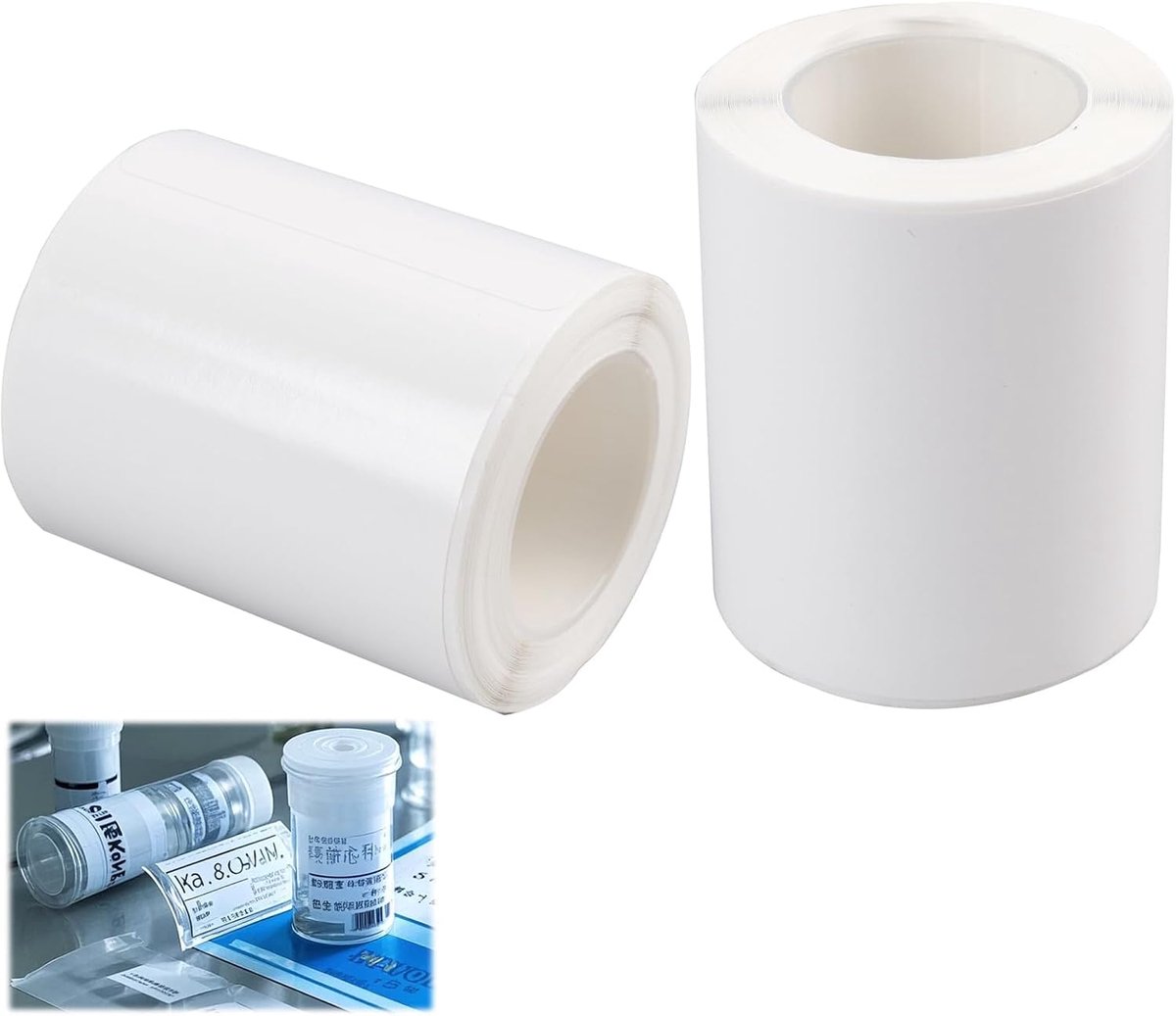 Etiketten zelfklevend waterdicht 30 mm x 70 mm - 2 rollen met 80 etiketten - BPA-vrij - ShopVlot