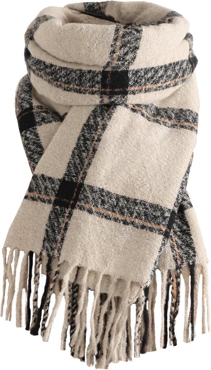 Dames sjaal lang - kasjmier gevoel - ruit patroon - warm en stijlvol - ShopVlot