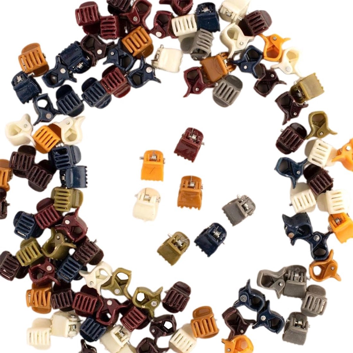 Mini-haarspelden 50 stuks - antislip kunststof - meerkleurig - ideaal voor dames en meisjes - ShopVlot