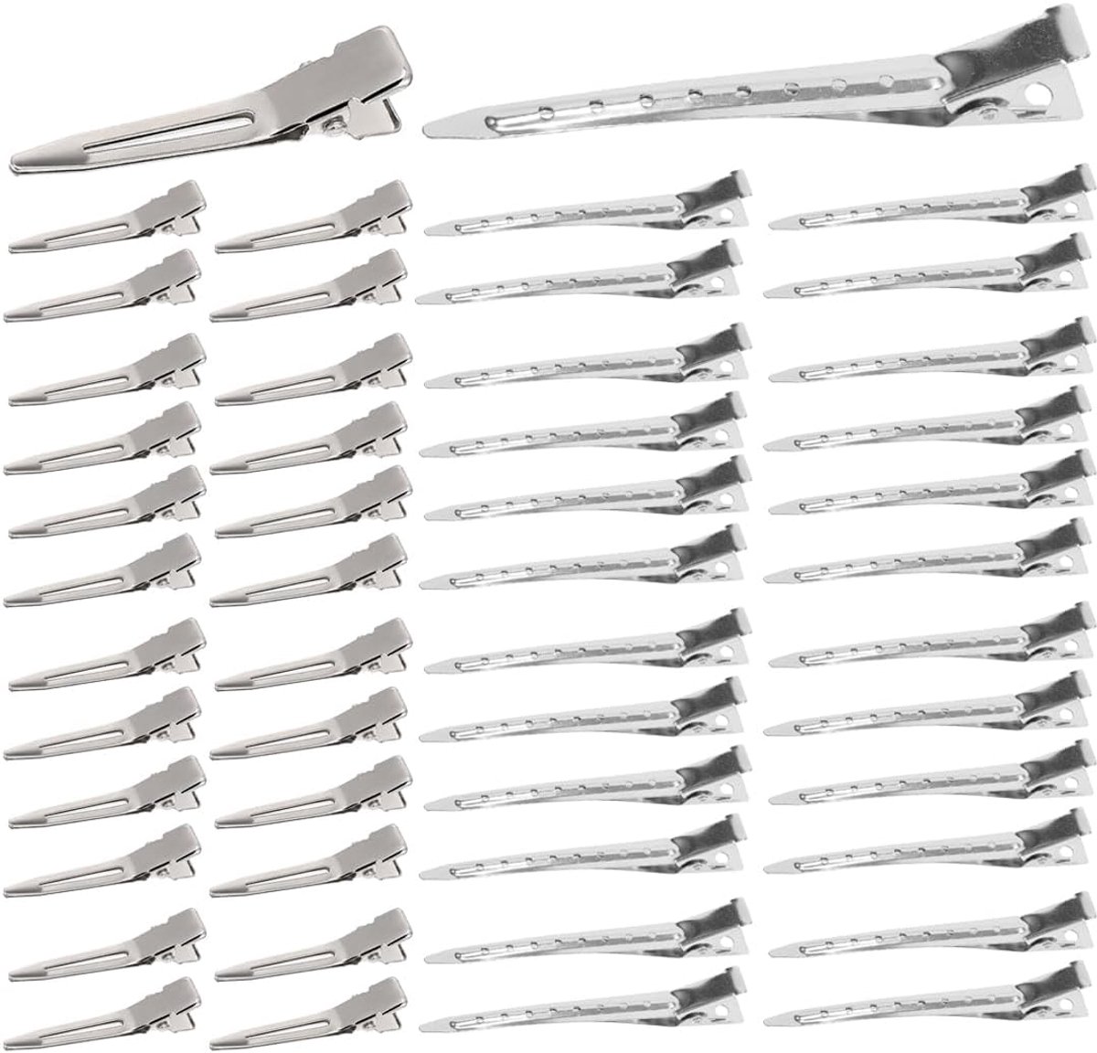 Haarspelden 60 stuks - 30 grote en 30 kleine - zilver - perfect voor haarstyling - ShopVlot