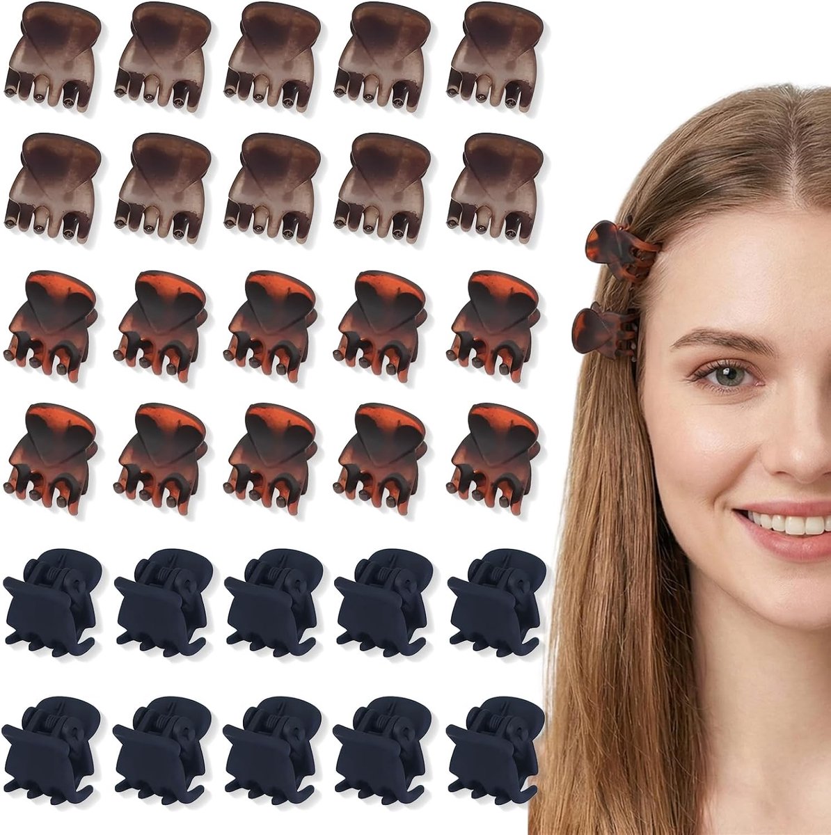 Mini Haar Clips 30 Stuks - Hoogwaardige Acrylaat Klemmen - Sterke Grip - Ideaal voor Onderweg - ShopVlot