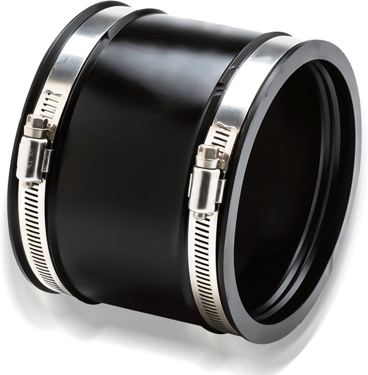 Flexibele rubberen sleeve 125 mm - rubber koppeling met RVS klemmen - geluiddempende cuff - ideaal voor buisventilator - ShopVlot