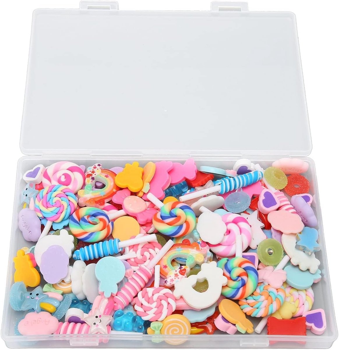 120 Stuks Nep Snoep Set - Schattige Plastic Kunststof Snoepjes, Herbruikbaar en Mix van Hars voor Creatieve Knutselprojecten