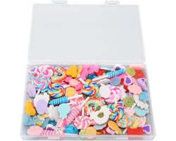 120 Stuks Nep Snoep Set - Schattige Plastic Kunststof Snoepjes, Herbruikbaar en Mix van Hars voor Creatieve Knutselprojecten
