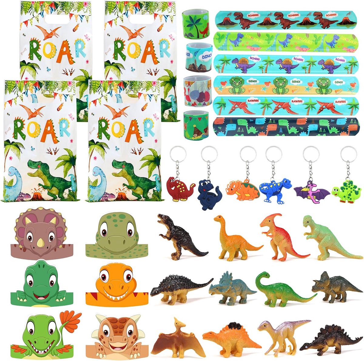 44pcs Dinosaur Party Bag Fillers Dinosaur Masks Kids Party Dino Gifts Dino Party Bag Fillers Boys Pinata Fillers - ShopVlot