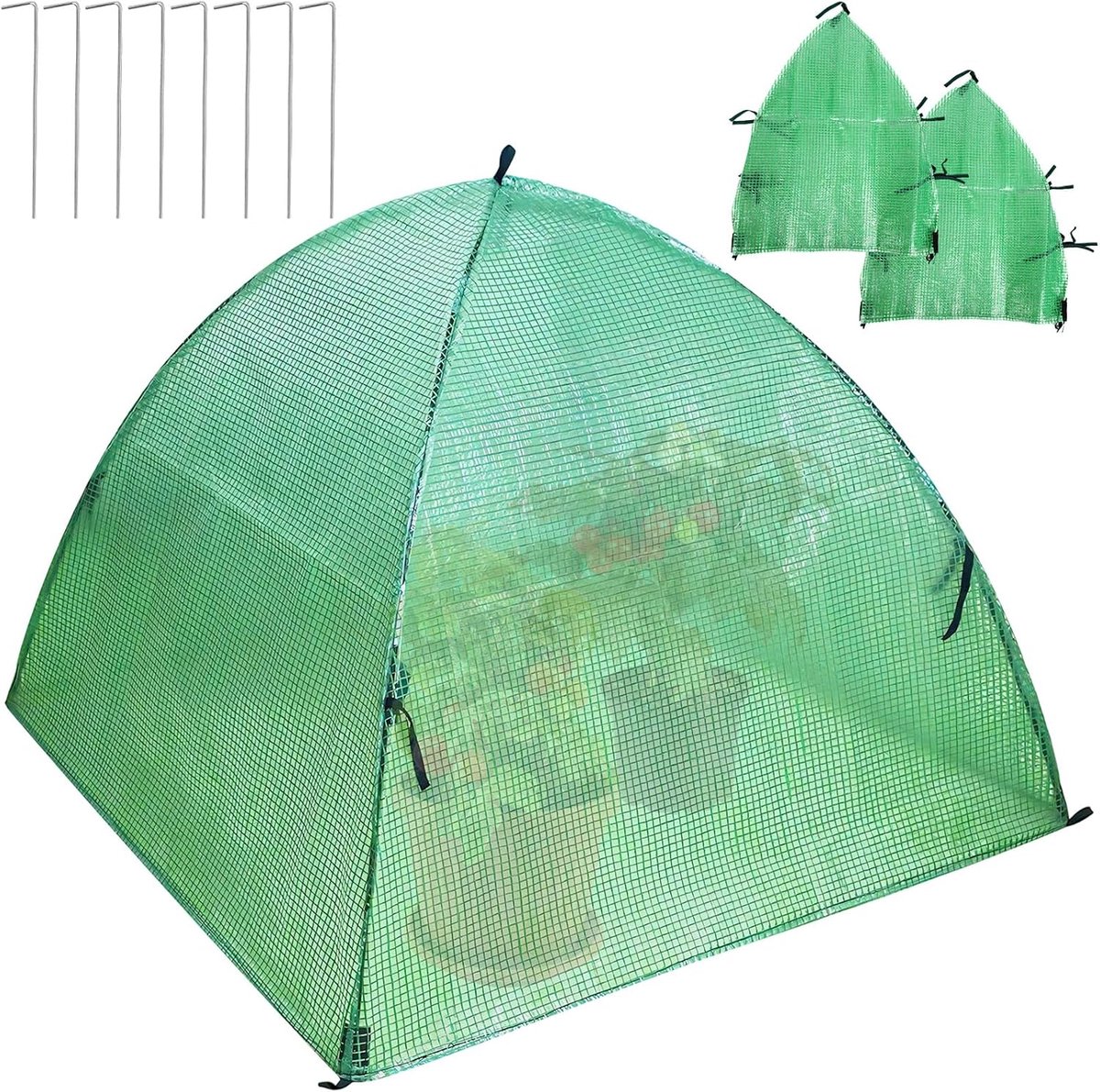 2 Pieces Mesh Pest Protection Plant Cover Mini Greenhouse 56cm x 56cm Bird Protection Net Plant Protection Net for - ShopVlot