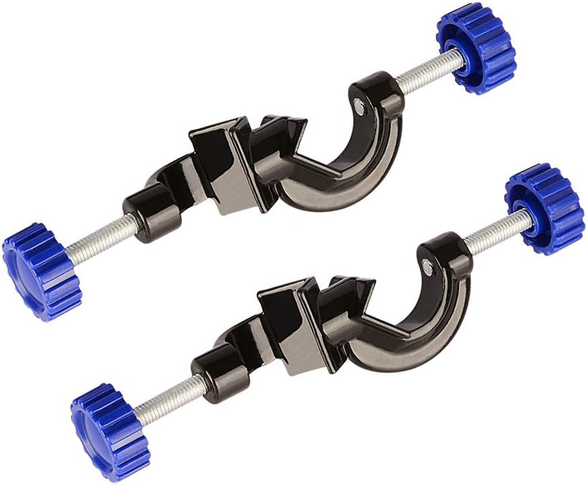 Klemhouder 2-pack verstelbaar - aluminium legering - geschikt voor 21 mm stangen - ideaal voor laboratoria - ShopVlot