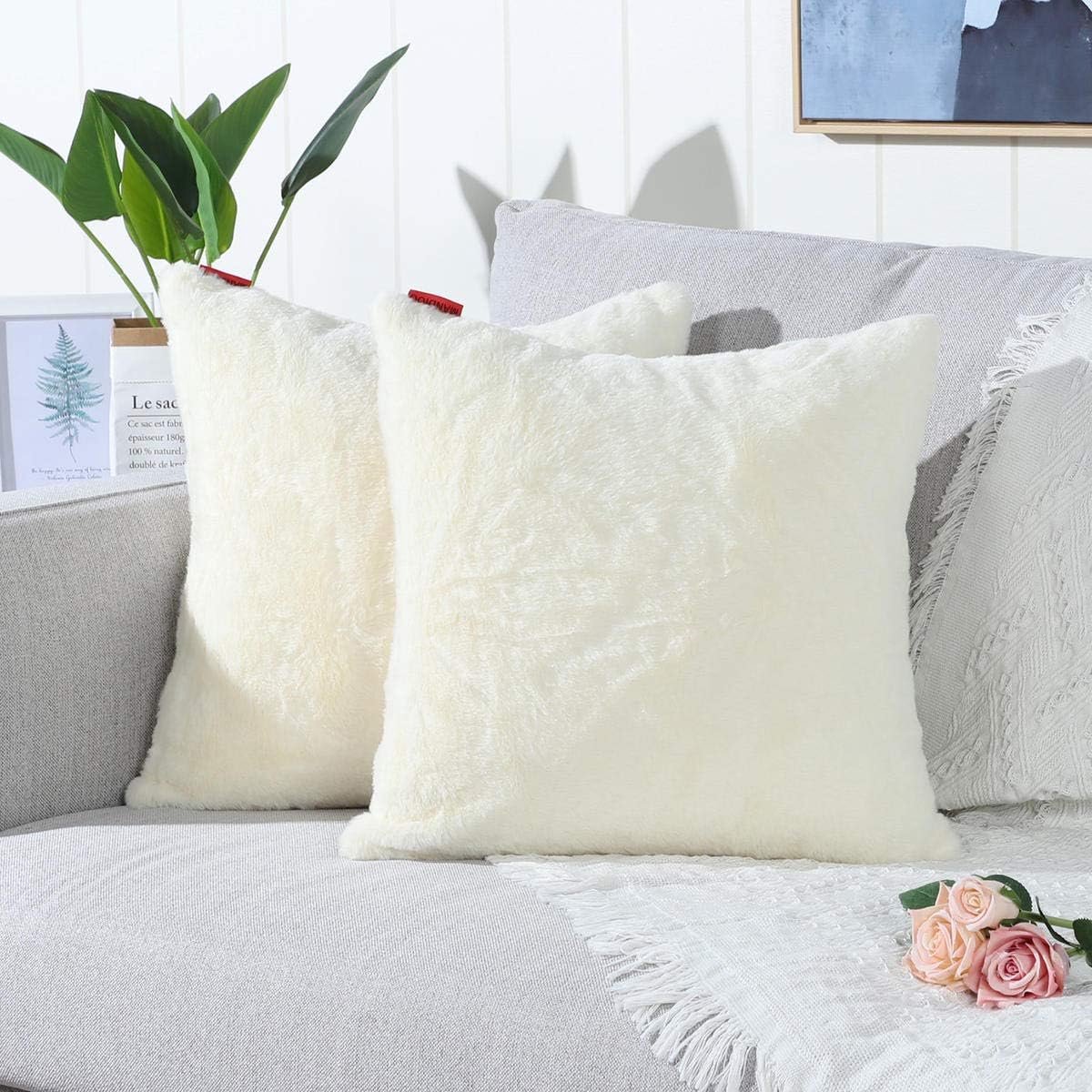 Kussenslopen 60x60cm - Neppels - Fuzzy en Cozy - Perfect voor de bank - ShopVlot