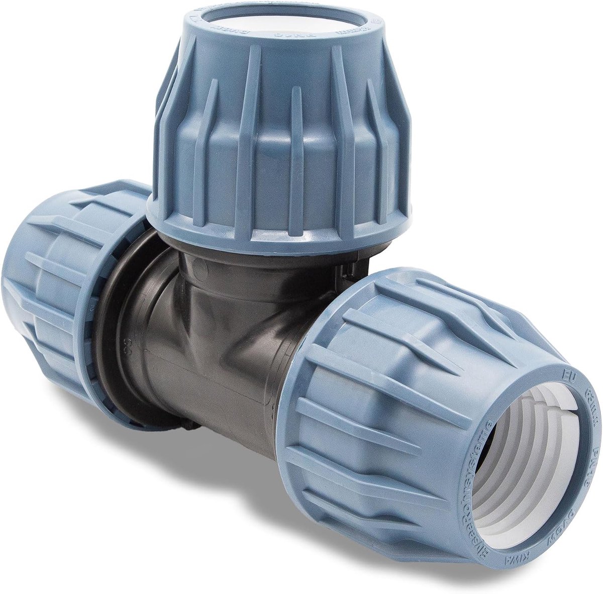PP T-stuk 63 mm knelkoppeling - 3-weg koppeling - voor PE buis - ideaal voor tuinirrigatie - ShopVlot