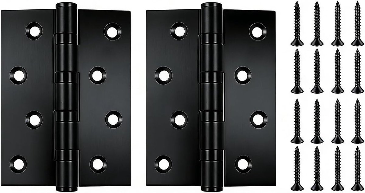 2pcs Heavy Duty Door Hinges 4 Inch Ball Bearing Hinge, Stainless Steel Gate Hinges for Wooden Gate Cabinet Outdoor - ShopVlot