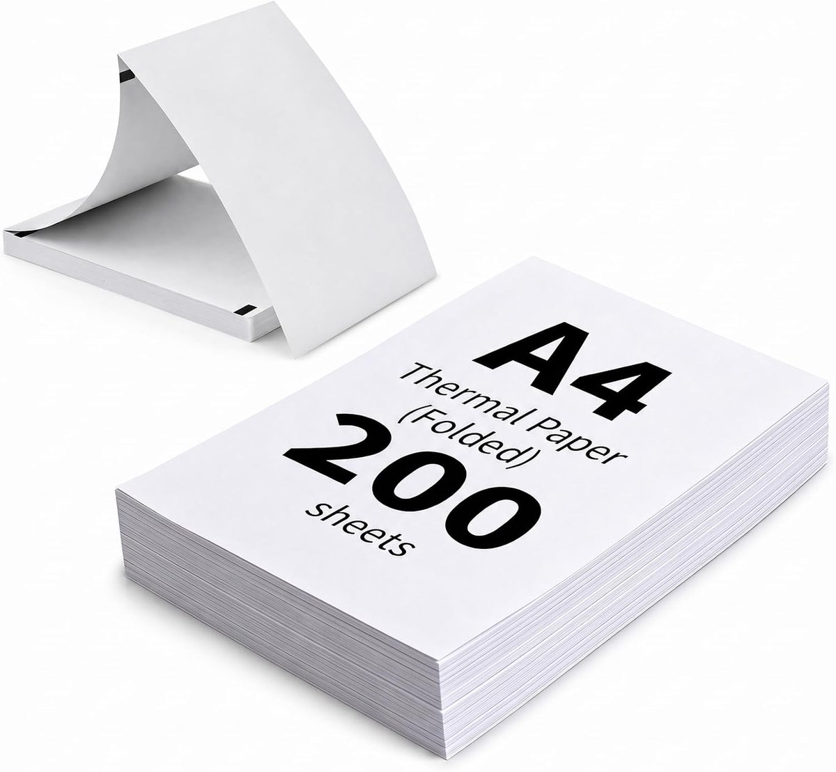 200 vellen thermisch papier, A4, sneldrogend thermisch papier voor thermische printers, A4 thermisch papier, 210 x 297 - ShopVlot
