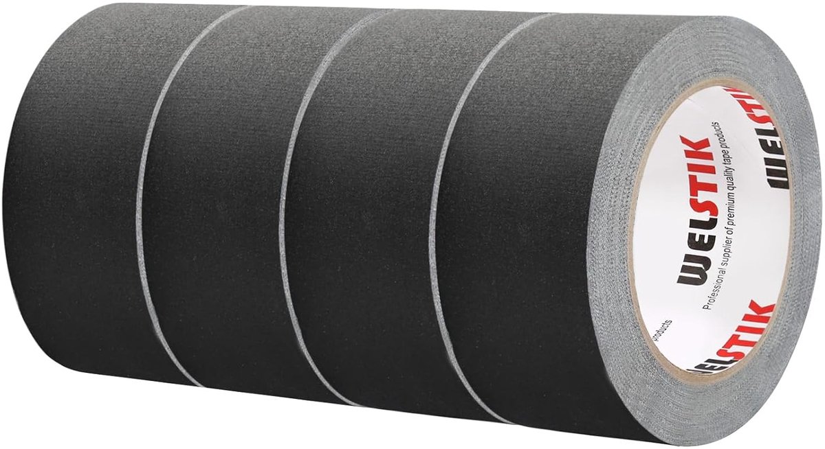 WELSTIK Gaffer Adhesive Tape, Durable for Cables, Theatre, Stage Decor, Home Decor, Residue-Free, Non-Reflective, Pack - ShopVlot