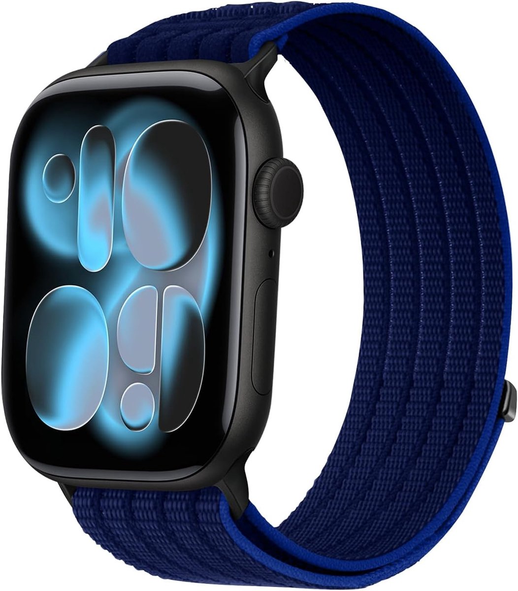 Nylon armband voor Apple Watch 42 mm 38 mm 40 mm 41 mm, elastisch weefsel, Trail Sport Loop klittenbandsluiting - ShopVlot