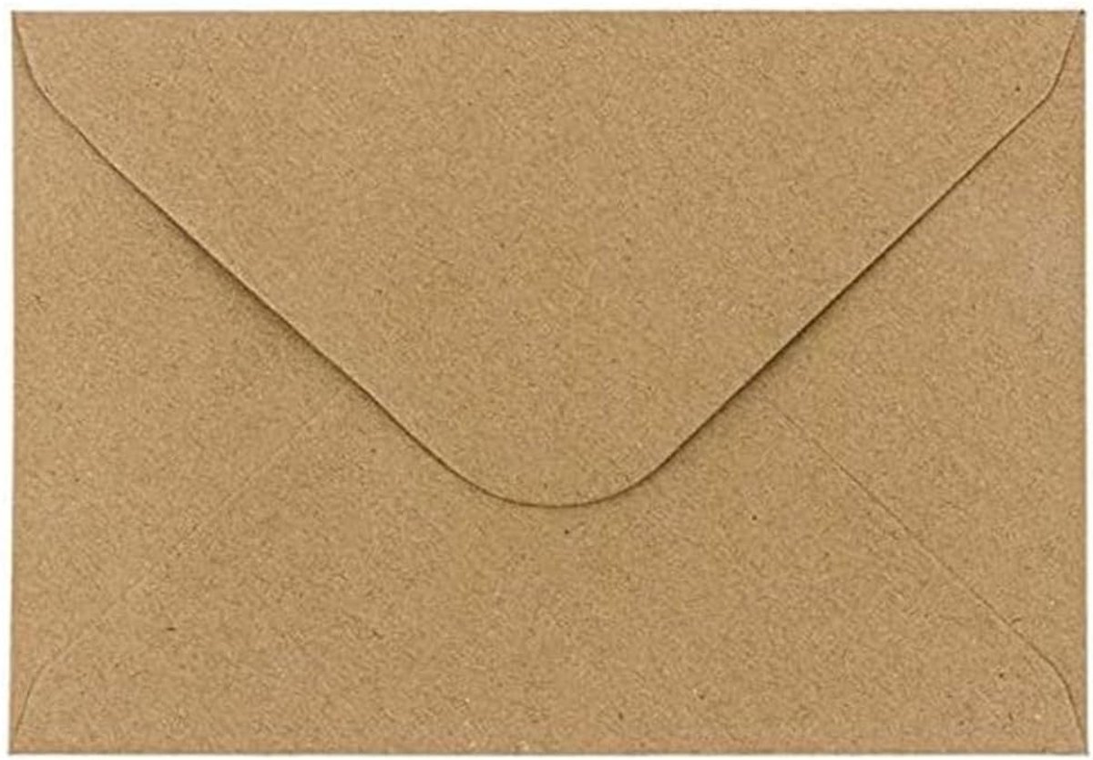 Pack of 50 Envelopes B6, 175mm x 125mm Envelopes Wedding B6, 120g Vintage Kraft Envelopes, Kraft Paper Without Window - ShopVlot