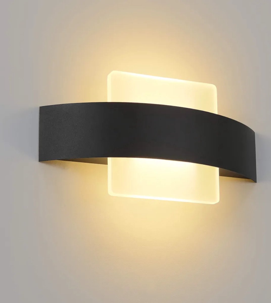 —(a)—LED-wandlamp voor binnen, woonkamerwandlamp, 7W, acrylmateriaal, moderne nachtlamp.