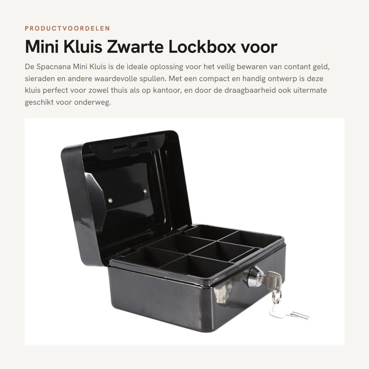Dailygoods- Kluis Brandwerend - Kluisje met Cijferslot - Geldkluis - Kluis met Sleutel - Mini Kluis - Stalen Beveiligingsbox 15x12x7.5 cm - Veiligheidsbox