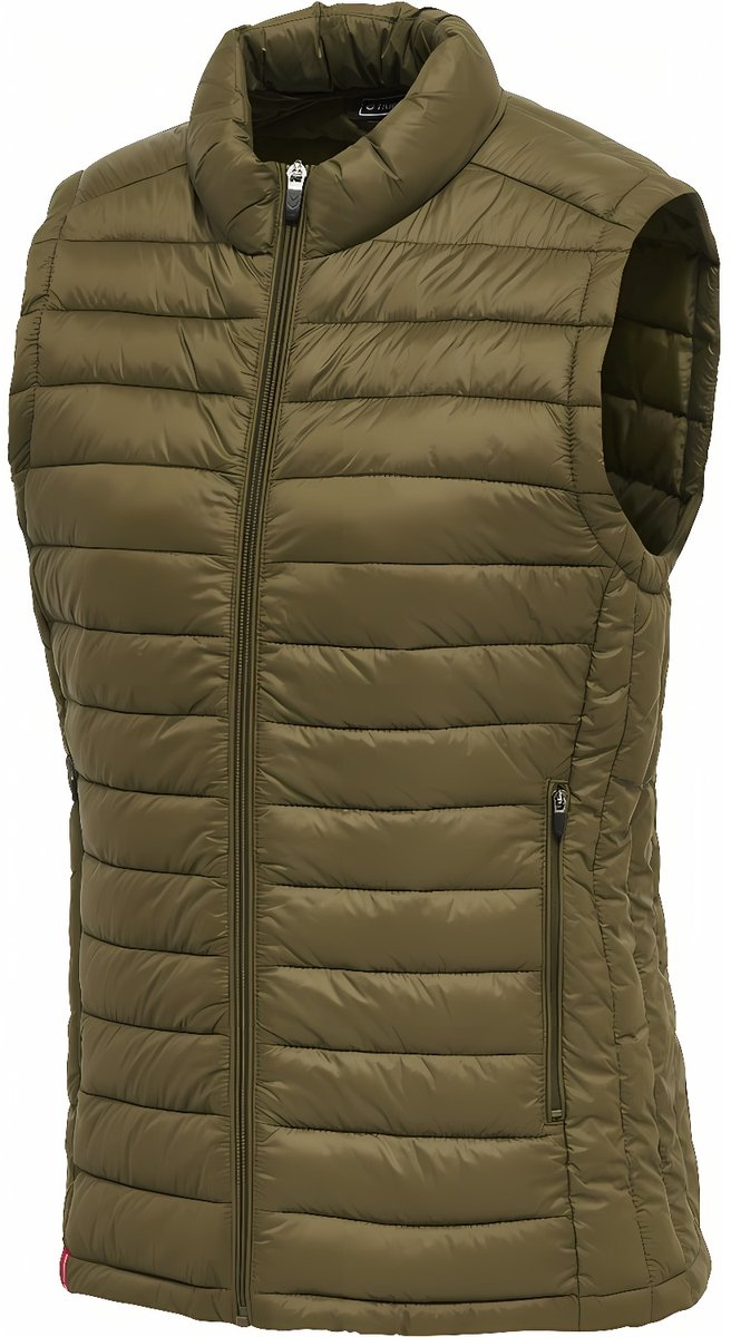 Hummel damesvest Hmlred Quilted Waistcoat Woman Dark Groen