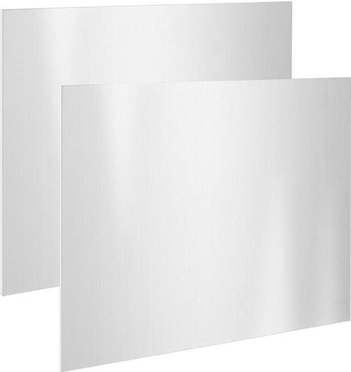Metalen plaat - RVS - Rechthoekig - DIY decoratie - Vormen maken - Geschikt voor snijden 2 stuks geborstelde roestvrijstalen plaat 304, rechthoekige platen voor mechanisch snijden, doe-het-zelf woondecoratie.