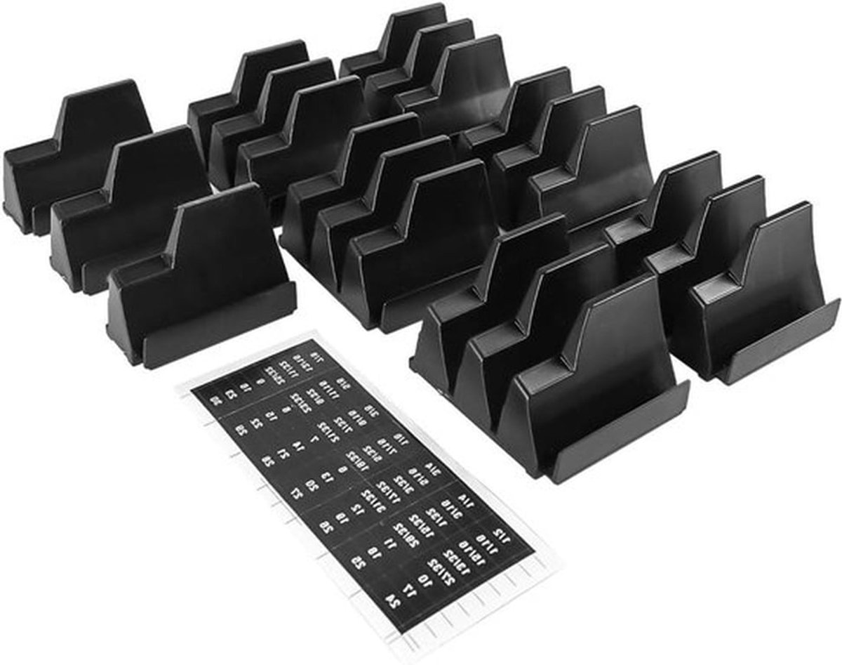 Sleutelorganizer - Gereedschapskist - Modulair - Magnetisch - Opbergsysteem - Sleutelhouder - Professioneel - 20 Sleutels - Geschikt voor Garage - Zwart