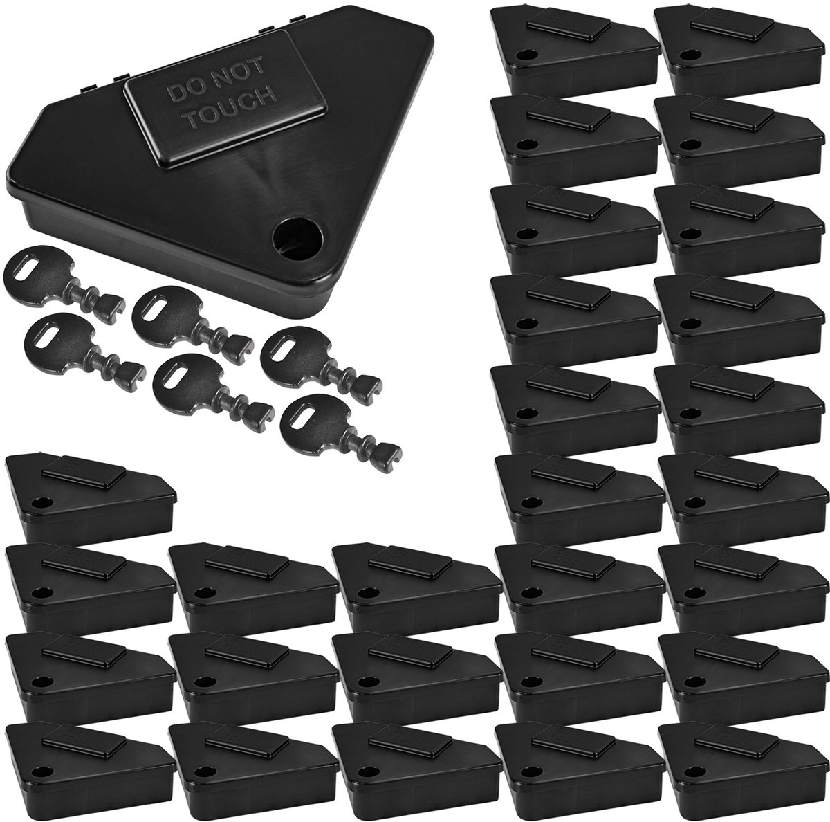 30x Muizenval Muizen Tuin Hoek Muizenval Aasdoos Aasdoos Aasstation voor muizengif Maeuse Muis Aasdoos Gif Aas Vole Repel Key Petigi