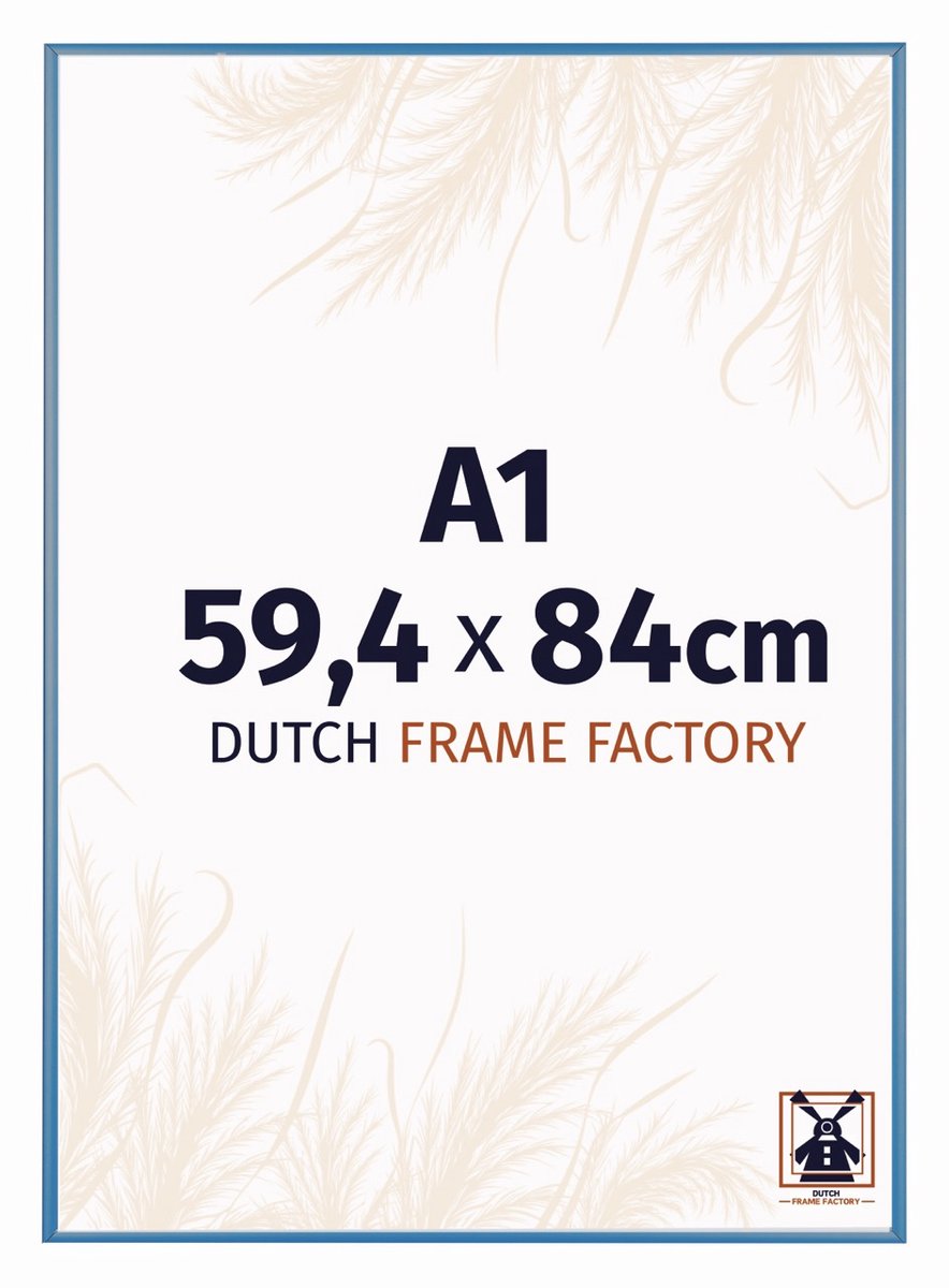 Fotolijst A1 59,4x84 cm - Aluminium - Staal Blauw - Kampen