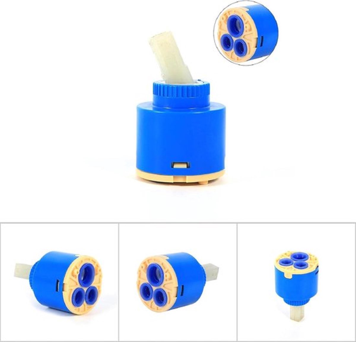- Keramische cartridge - Kraan vervanging - Interne regelklep - 40 mm - Water mengkraan - Geschikt voor keukenkraan - Chroom - 35/40mm Keramische cartridge kraan vervanging water mengkraan interne regelklep (40 mm)