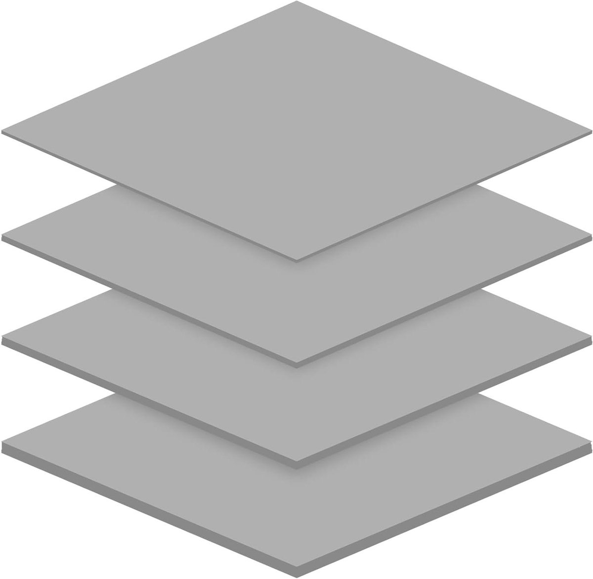 Warmtegeleidende Pads - Thermische Pads Siliconen Pads - Koeling Elektroncia - 12.8 W/mK Geleidingsvermogen - 100x100mm 4 Dikte - Blauw