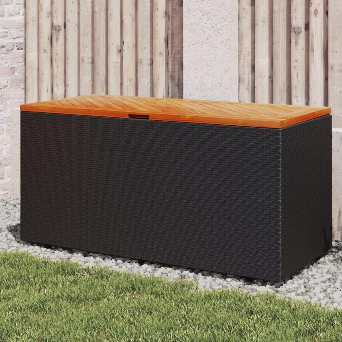 Tuinkist - Opbergbox Tuin - Opbergen Tuinmeubelen - Waterdichte Binnentas - 110 x 50 x 54 cm - Zwart