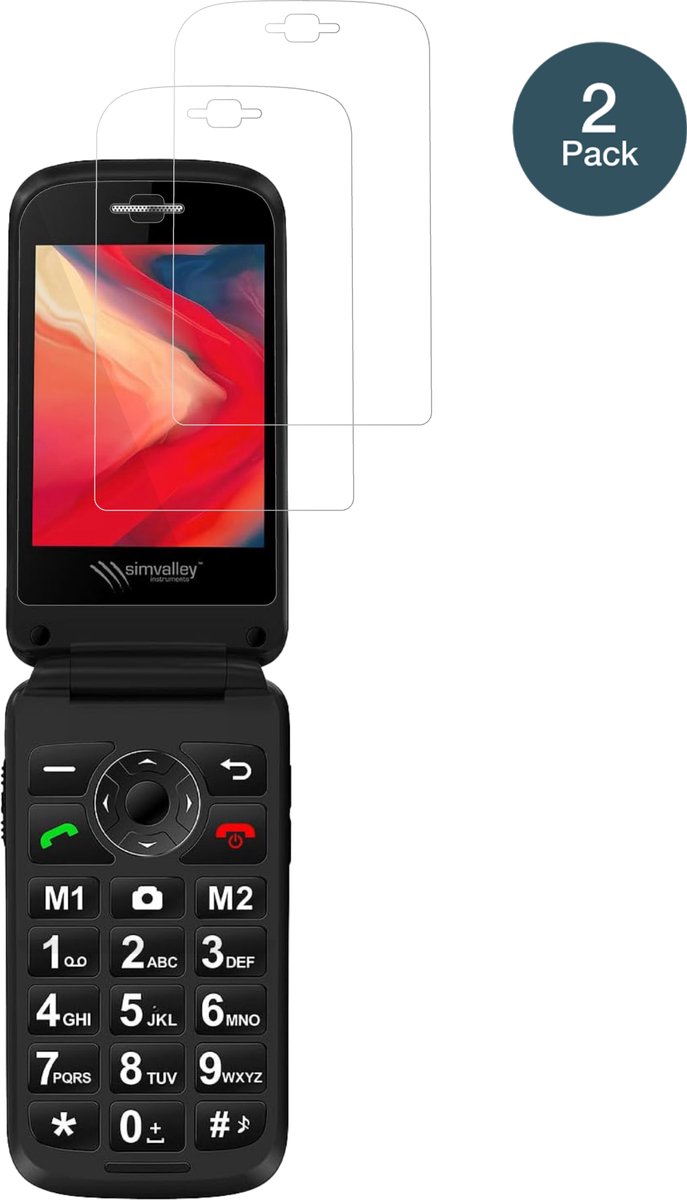 dipos – 2x Pantserfolie geschikt voor Simvalley Mobile XL-970 | 9H Screenprotector