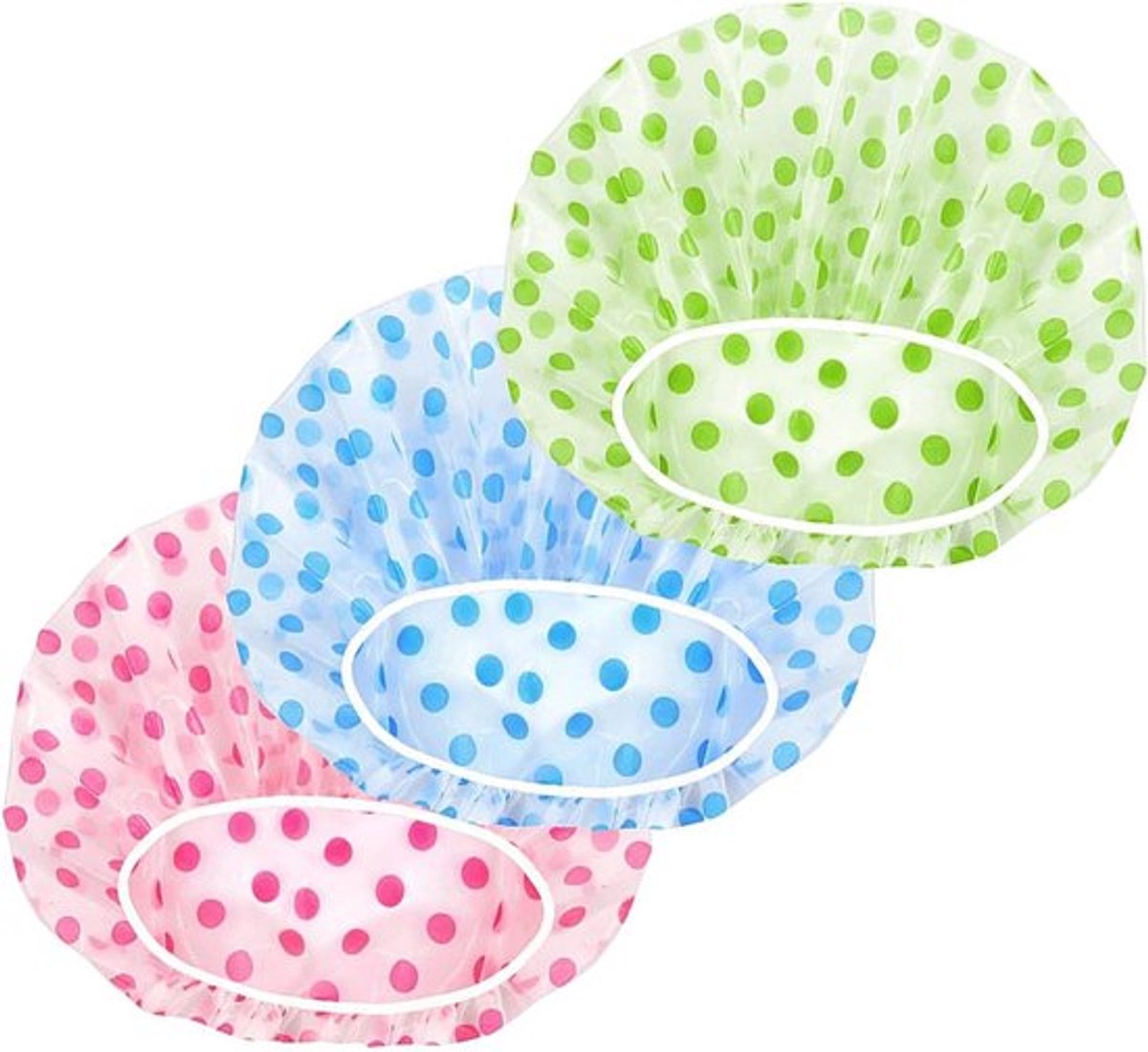 Elastische en Waterdichte Douchemutsen voor Dames - 3 Stuks Herbruikbare Badmutsen