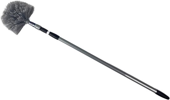 Ragebol met Telescoopsteel - Stoffer Plumeau Spinnenrager - Hoog Stof Verwijderen - Uitschuifbaar tot 175 cm - 175 cm - Grijs van Ragebol — afbeelding 3