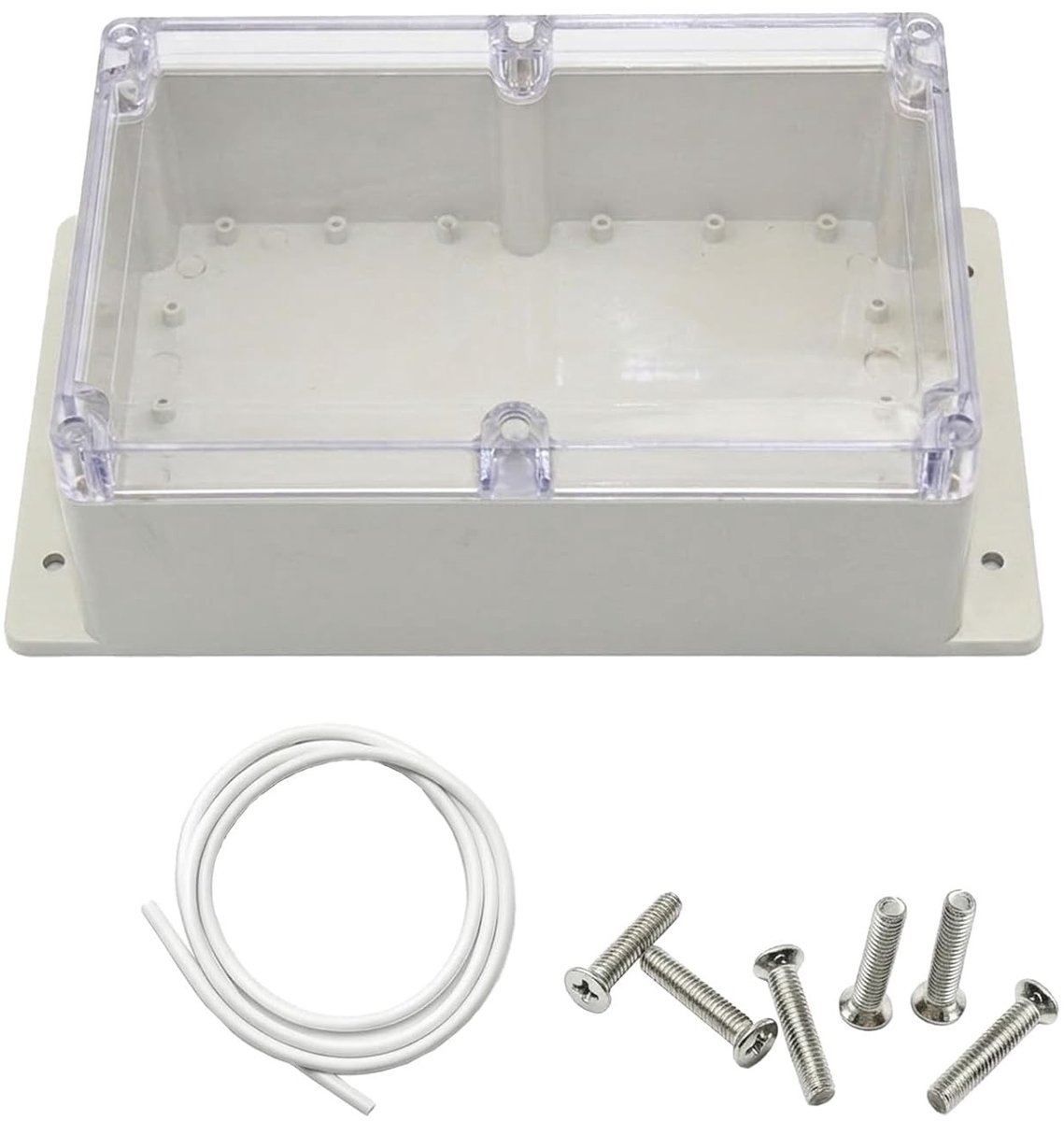 Waterdichte Power Tubing Box 230 * 150 * 87mm, ABS Elektrische Doos met Transparant Deksel voor Buitengebruik, Bescherming en Installatie