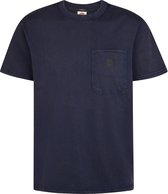Petrol Industries - Heren T-shirt met borstzakje vaughn - Blauw - Maat XXL