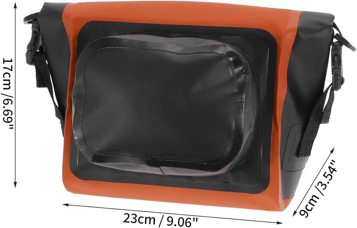 Waterdichte Fietshandvat Tas voor Gravel- en Racefietsen - 23 x 9 x 17 cm, Inclusief Schouderband, Ideaal voor Fietstochten