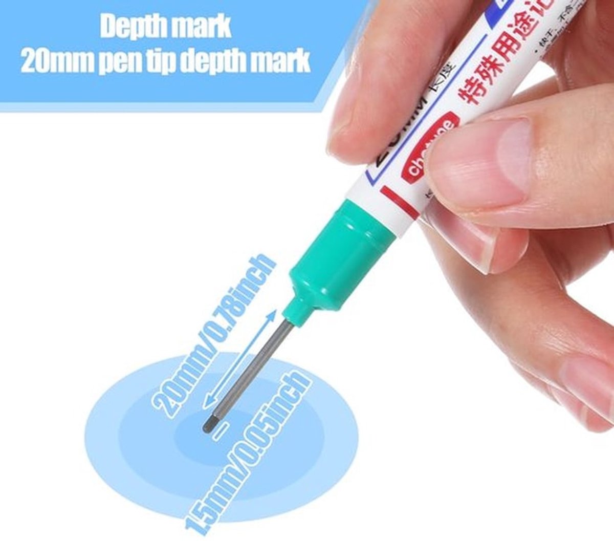 10 Stuks Diepe Gat Markeerstiften - Permanente Markers met Fijne Punt