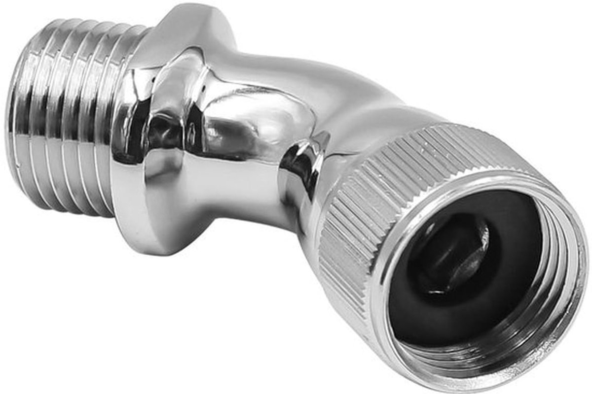 Verchroomde G1/2" elleboogadapter - Douchekop extender - Verbeterde bruikbaarheid - Sliver - Compatibel met standaard douchesystemen - Ge...