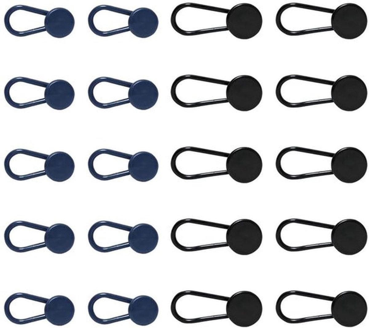 Knoopverlenging 20 Stuks - Tailleverlenging - Broekverlenging - Verstelbaar - Duurzaam - Siliconen 0,59/0,7 Inch - Broekknoop