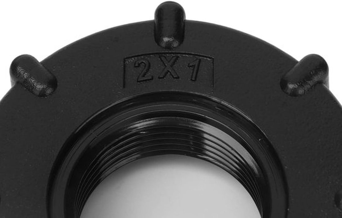 IBC-tankconnectorset - Slangafvoeradapter - 3-delige set - Geschikt voor 60 mm binnendiameter - Chemisch bestendig - Voor vloeistofcontro...