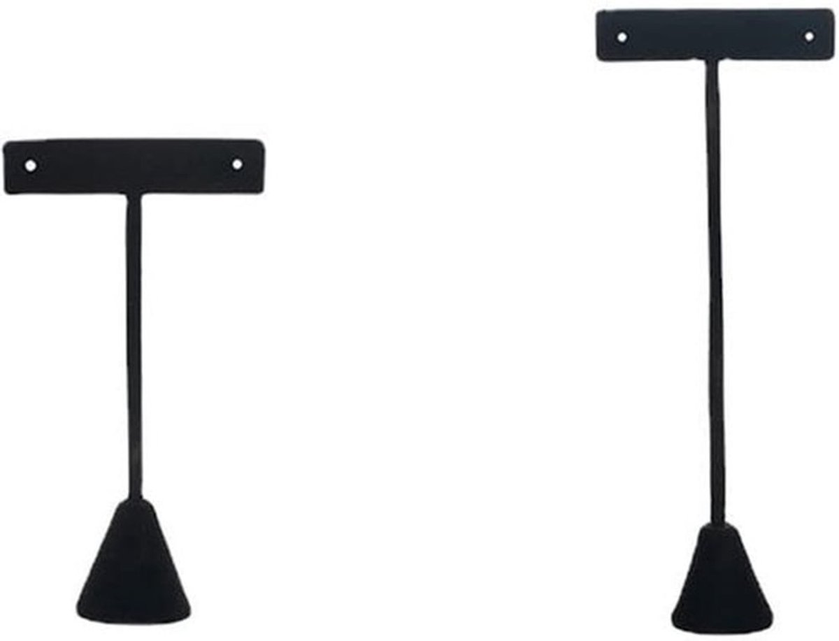Oorbelstandaard 2 Stuks - Fluwelen Houder - Stabiliteit - Sieradenhouder - Oorbellen Display - Hoogte 4,5"/6,5 - Sieradenstandaard