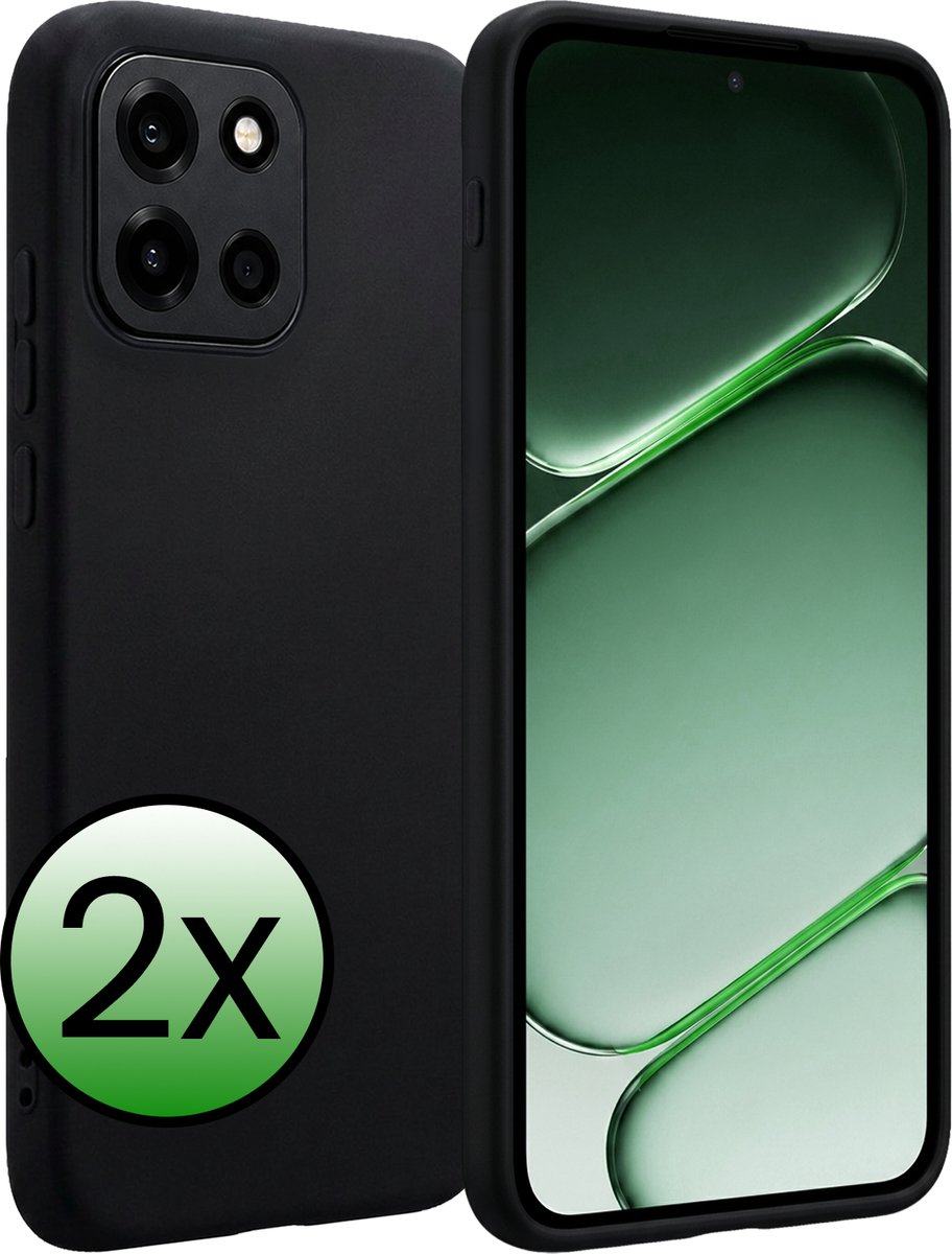 Hoesje 2 Stuks - Geschikt voor OnePlus Nord 6 - Sterk & Shockproof - Case Siliconen - Back Cover - Telefoon Hoes - Zwart