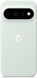 Lichtgroene magnetische telefoonhoes met Google G-logo en een camera-uitsnede.