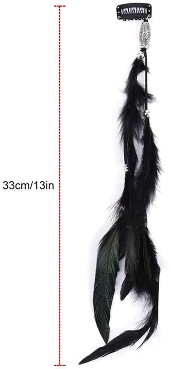 Haarsieraad met veren - Bohemian Haaraccessoires - Halloween/Feestaccessoires - Retro Haarspelden - Lichtgewicht/Verstelbaar - Geschikt voor Vrouwen/Kinderen - Haarclip