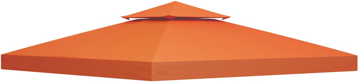 Vervangend dak voor een tuinpaviljoen van 3x3 meter - waterafstotend dak voor een metalen tuinpaviljoen - vervangend dak voor een tuinpaviljoen - partytent - tuintent - polyester - roestbruin