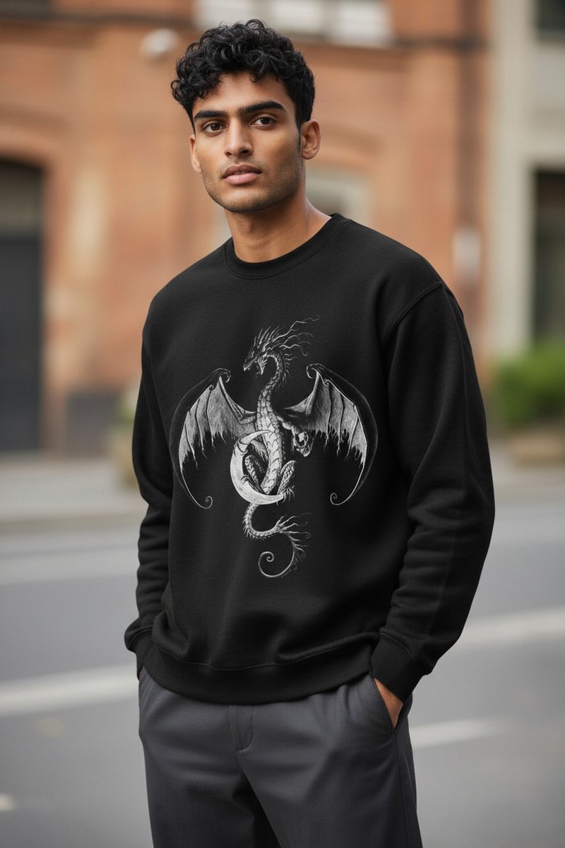 Draak Moon Glow Dragon The Coloured House Sweater S