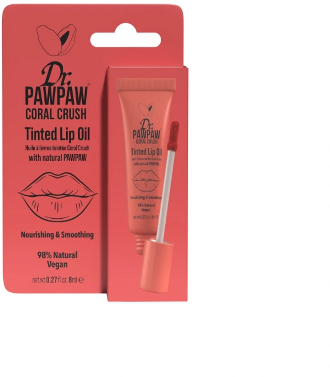 Dr PawPaw Coral Crush Tinted Lip Oil / Getinte lippenolie in koraalroze 8 ml