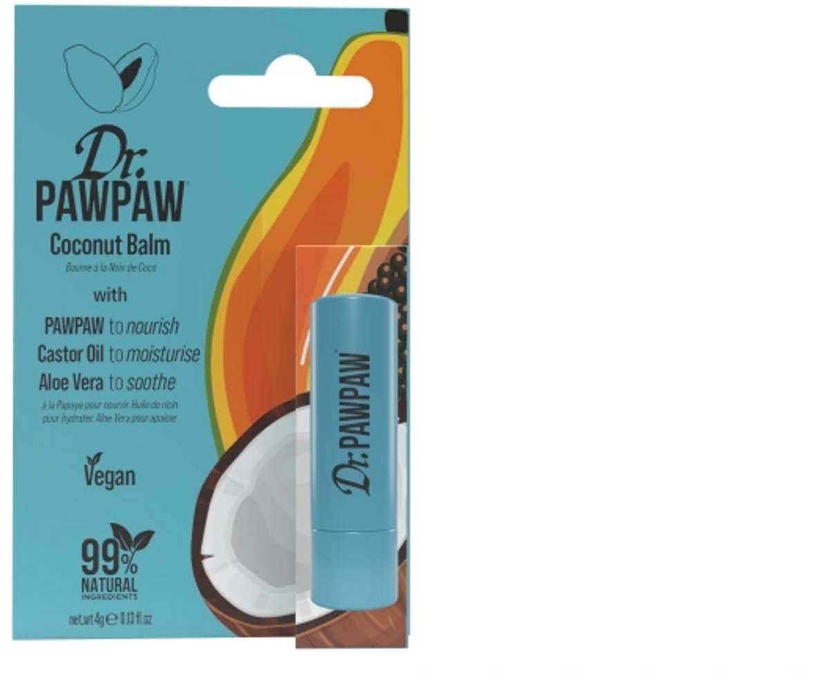 Dr PawPaw Coconut Lip Balm Twist Up / Klassieke lippenbalsem met een romige kokosgeur 4 g