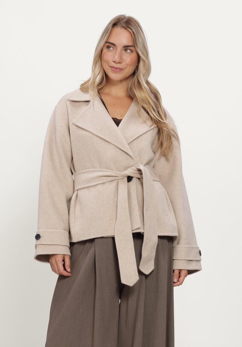 INWEAR Zillaiw Short Coat Jassen Dames - Winterjas - Beige - Maat 38