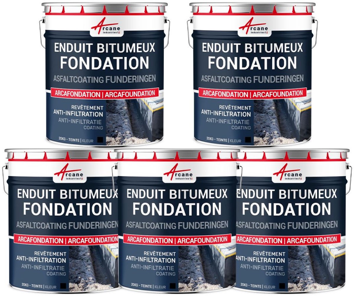 Bitumineuze waterdichte coating voor fundering betonblokken huis: ARCAFOUNDATION