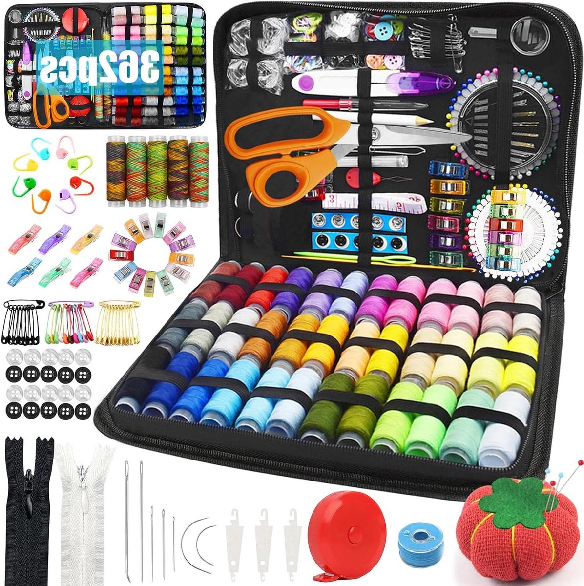 Naaiset - Naaikit - Kleding Reparen - 362 Delen - 26 cm - Multicolor
