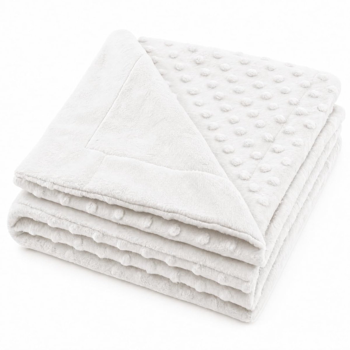 Bellendeken 0,8 x 1,10 m voor baby's, zacht en comfortabel, warm, voor meisjes en jongens, voor alle seizoenen (wit) - ShopVlot